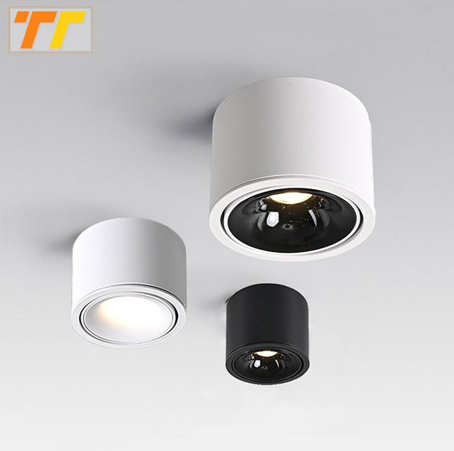 Teetealy LED-Aufbau-Downlights in Weiß, ultradünne moderne Deckenleuchten für Wohnzimmer, Schlafzimmer und Arbeitszimmer - Bild 1