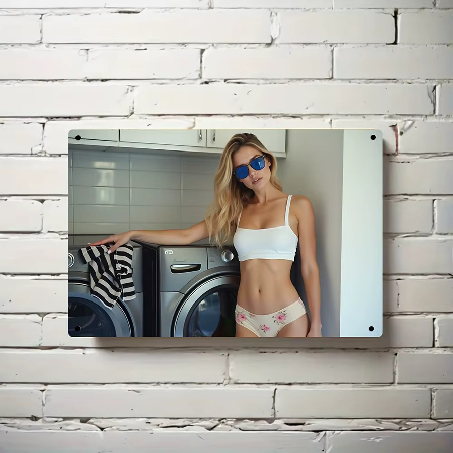 CIFBUY Retro Pool-Party Metallschild in Multicolour, Wandkunst im Vintage-Stil für Sommer-Atmosphäre, Breite: 20,32 cm, Höhe: 30,48 cm - Bild 2