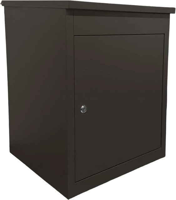 Relaxdays Paketbox aus Eisen in Schwarz, abschließbar, B/T/H: 56 x 45,5 x 44 cm - Bild 1