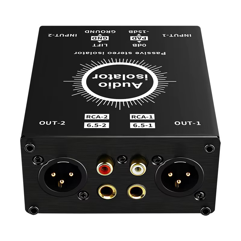 TITAK 2-Wege-Audio-Isolator XLR und 6,5mm Klinke Stromgeräusch-Eliminator in Schwarz für Mischpulte und Live-Übertragungsgeräte - Bild 7