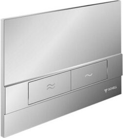 Schell WC-Betätigungsplatte Montus Board in Weiß und Silber mit 2-Mengen-Spülung (Dual Flush) - Bild 1