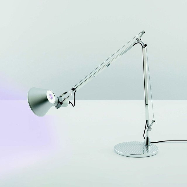 Artemide Tolomeo Tavolo Pure Integralis LED-Tischleuchte in Silber und Weiß, dimmbar und verstellbar - Bild 1