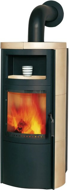 Hark Vito WW GT ECOplus Kaminofen wasserführend in Beige mit Keramik-Ofenkacheln, 8 kW - Bild 1