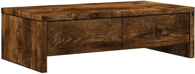 vidaXL Monitorständer mit Schubladen in Räuchereiche, B/T/H: 50 x 27 x 15 cm - Bild 1