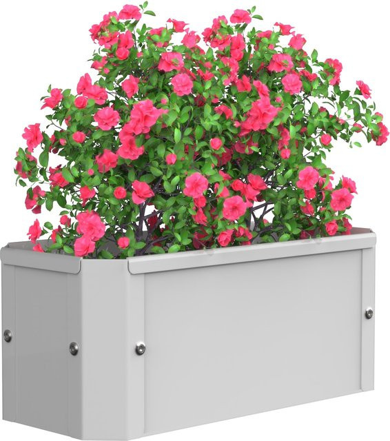 VCM Metall Hochbeet Balora S rechteckiger Pflanzkasten für Balkon Terrasse und Garten B/T/H: 39 x 18 x 16 cm - Bild 1