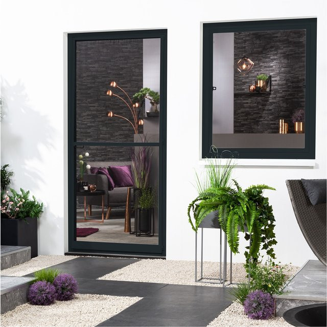 Insektenschutz-Fensterbausatz COMPACT von Hecht International aus Aluminium in Anthrazit, Breite: 130 cm, Höhe: 150 cm - Bild 1
