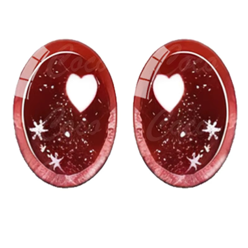 Cartoon-Puppen-Kristallauge, Glas, 6 Paar, 10 x 14 mm/13 x 18 mm/18 x 25 mm - Bild 2