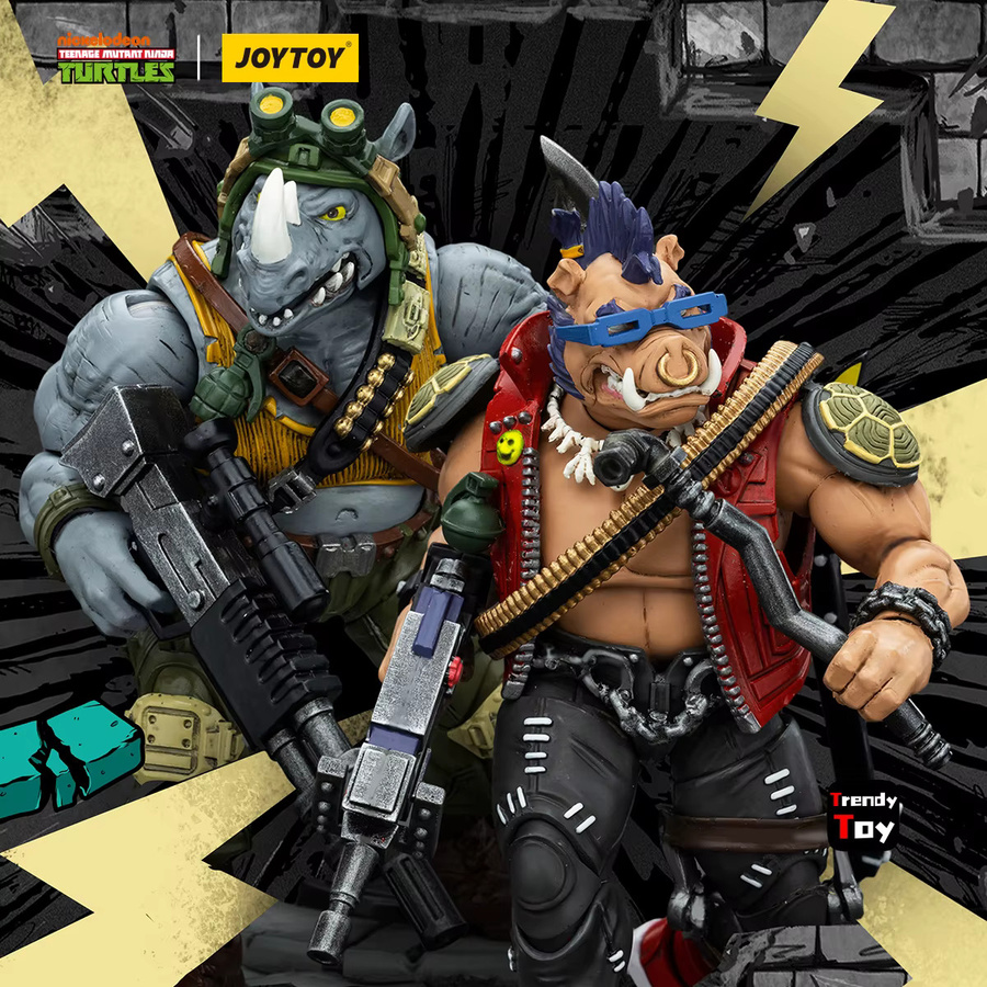 JOYTOY TMNT Rocksteady Beebop, 2-teiliges Set, 1/18 Actionfiguren - Bild 3