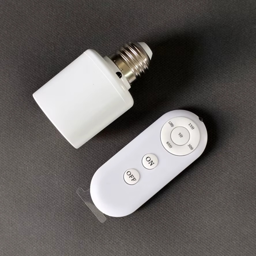 Szaoju E27 Smarte Kabellose Glühbirnenfassung mit Fernbedienung und Timer in Weiß - Bild 4