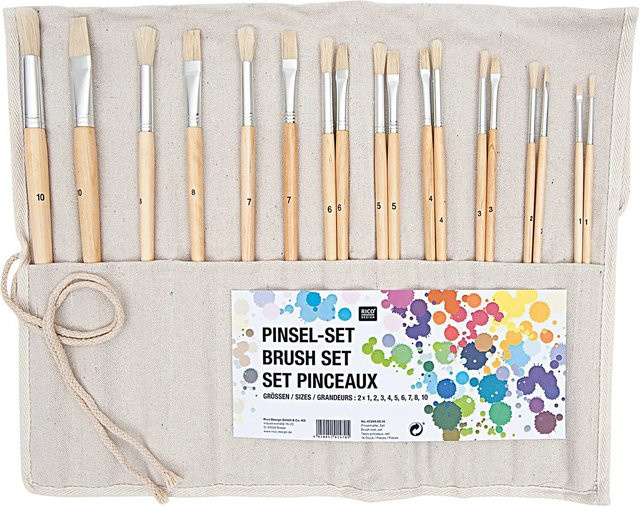 Rico Design Borstenpinsel in der Pinselmatte, Mehrfarbig - Bild 1
