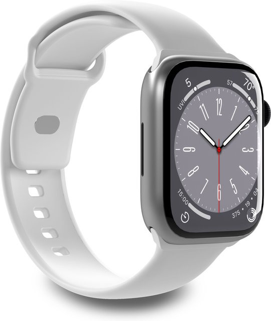 ICON Uhrenarmband Silikon, Weiß, Apple Watch 38-40-41mm, Unisex - Bild 1