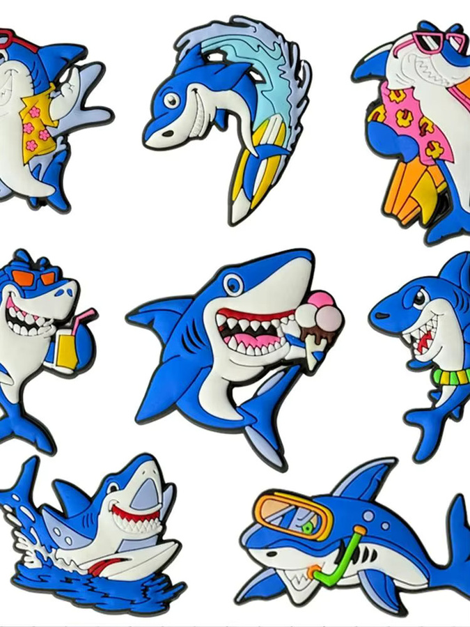 MINISO Schuh Charms, Sommer Haie Cartoon Serie, Kinder - Bild 6