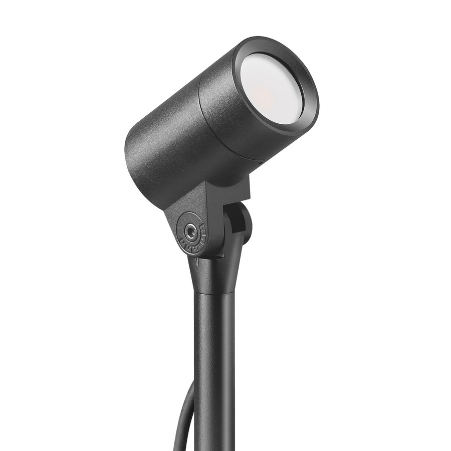 Luxvenum Gartenstrahler Signature Out 230V in Schwarz Matt mit Milchglas und Erdspieß, Höhe: 73 cm, dimmbar (dimm2warm 1800-3000K), IP65, 7W LED - Bild 1