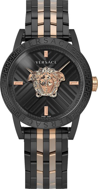 Versace Herrenuhr, Quarz, Edelstahl, Schwarz, 43 mm, 5 ATM - Bild 1