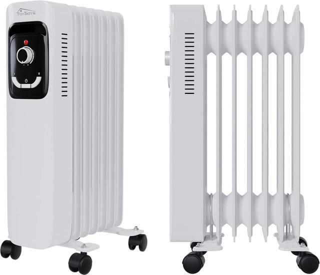 Tronitechnik Ölradiator TT-OR 207 Elektroheizung in Weiß mit 1500 Watt und Thermostat - Bild 1
