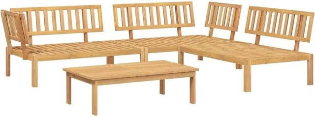 vidaXL 4-teilige Garten-Sofagarnitur aus Akazien-Massivholz in Braun - Bild 1