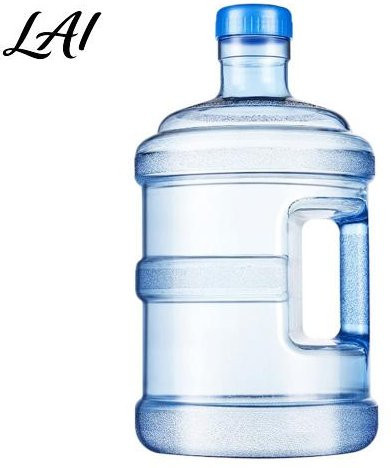MidnightSun Wasserkanister aus Kunststoff mit Griff und auslaufsicherem Schraubdeckel, Transparent Blau, 5 l - Bild 1