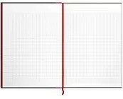 Oxford Notizbuch DIN A4 Hardcover Schwarz und Rot mit Karomuster und Lesezeichen - Bild 1