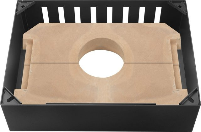 Justus Erweiterungssegment für Kamin Voga E-Block aus Stahl in Schwarz, B: 45,5 cm, L: 50,5 cm - Bild 1