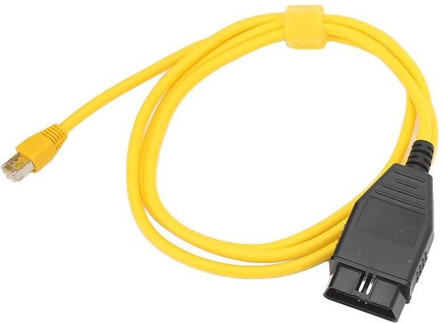 TOMTOP Diagnosekabel-Kit für ESYS und ICOM V50.3 mit CDs und Störungsunterdrückung, Ethernet/LAN Ersatz für ENET F, Gelb - Bild 1