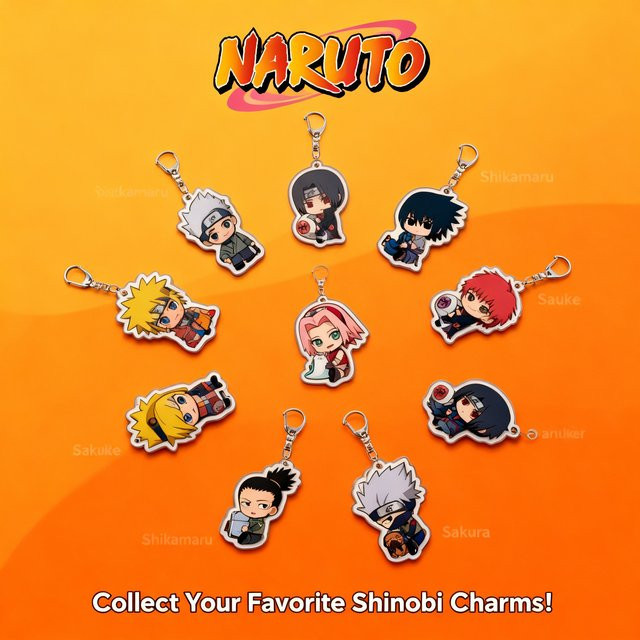 Bandai Schlüsselanhänger Acryl, Naruto Shippuden, Unisex - Bild 1