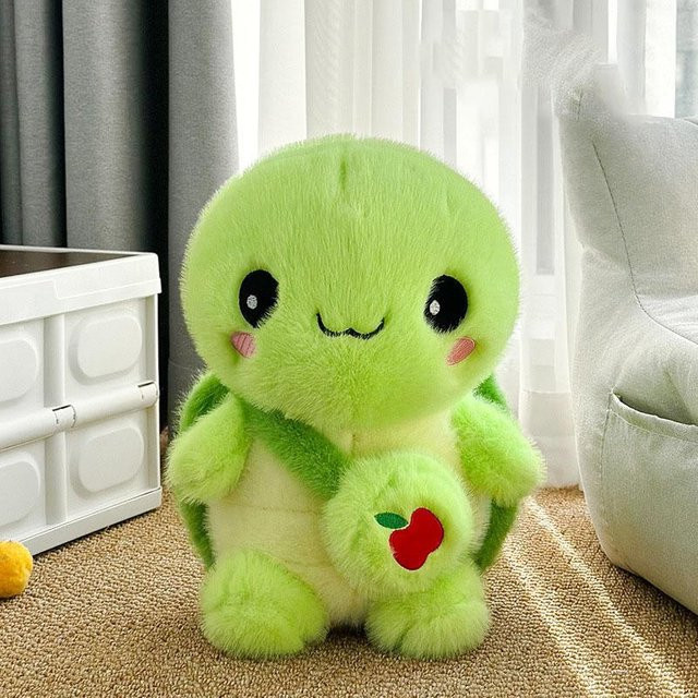 Apfel-Schildkröten-Plüschtier Stoffpuppe 24cm - Bild 1