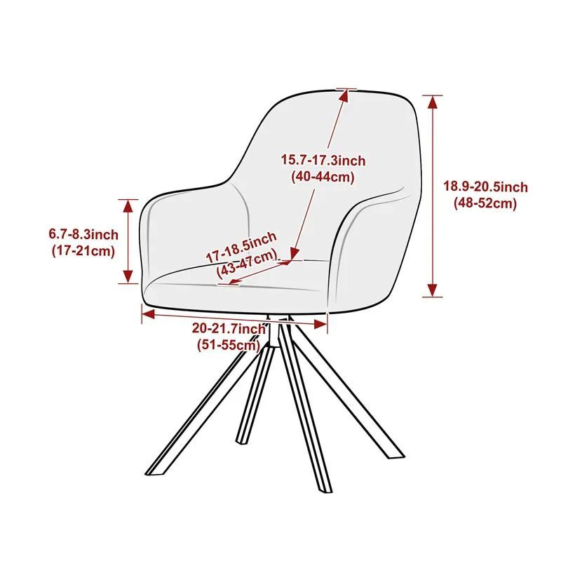 Bestbags Elastische Esszimmerstuhlbezüge aus Jacquard in Grau - Bild 3