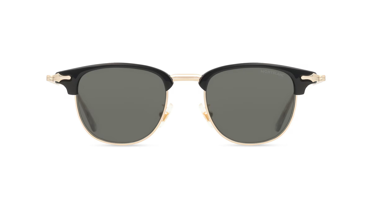 Montblanc MB0364S Sonnenbrille Vollrand, Eckig, Metall, Herren, schwarz, grau - Bild 1