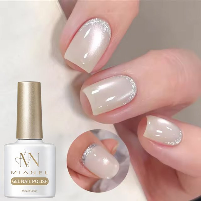 MIANEL Rose White Cat Eye Gel Nagellack, 10 ml - Bild 1