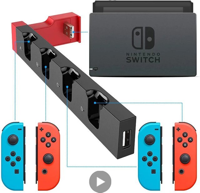 Docking Station für Nintendo Switch und Nintendo Switch OLED als Ladebasis und Controller-Halterung für dein Gaming-Zubehör - Bild 1
