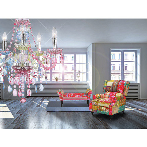 Globo Lighting Pendelleuchte aus Metall in Grau und Chrom ohne Leuchtmittel - Bild 2