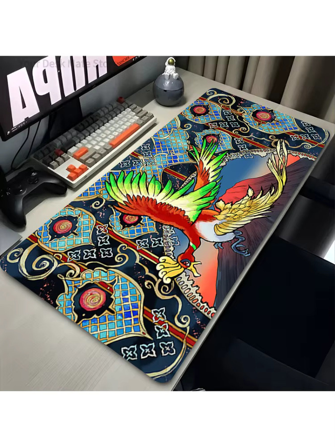 Potdemiel Gaming Mauspad XXL Pokémon Ho-Oh Multicolor Schreibtischunterlage - Bild 2
