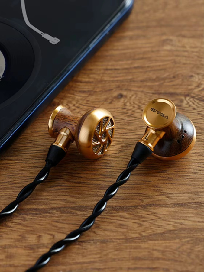SIVGA M300 HiFi In-Ear-Kopfhörer aus Ebenholz in Braun mit 15,4 mm dynamischem Treiber - Bild 3