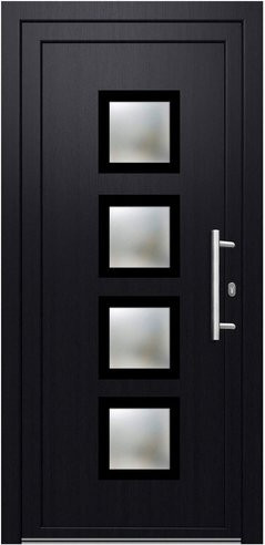 KNOCK Kunststoff-Haustür Robusto in Anthrazit-Grau mit Glaseinsatz und modernem Design - Bild 1