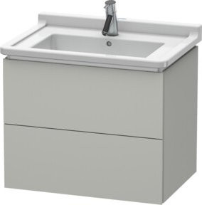Duravit Waschtischunterschrank L-Cube in Betongrau, wandhängend mit 2 Schubladen, B: 67 cm, T: 46,9 cm, H: 55,8 cm - Bild 1