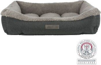 Trixie Vital Hunde-Bett Bendson Sofa in Grau mit herausnehmbarem Bezug und rutschfester Unterseite, B/T/H: 85 x 85 x 23 cm - Bild 1