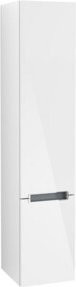 Villeroy & Boch Hochschrank Subway 2.0 in Weiß Hochglanz mit Chromgriffen, B/T/H: 35 x 37 x 165 cm - Bild 1