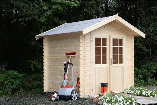 WOLFF FINNHAUS Gartenhaus Emma aus Holz in Beige, B/H/T: 246 x 234 x 200 cm - Bild 1