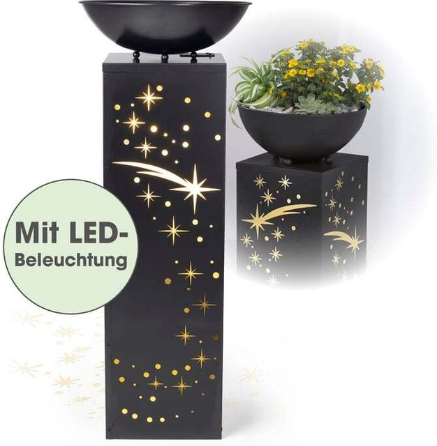 LED-Dekosäule Sternschnuppe mit Pflanzschale - Bild 1