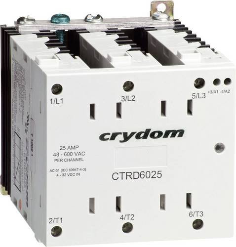 Crydom Halbleiterrelais CTRD6025 25A Nullspannungsschaltend 600 V/AC in Weiß - Bild 1