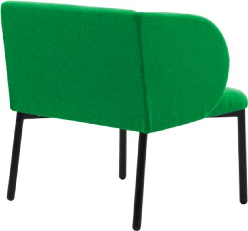 Leyform LIV Empfangssessel mit Stahlrohrgestell und Stoffbezug in Grün, B: 73 cm, T: 62 cm, H: 74 cm - Bild 2