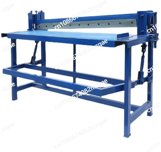Pneumatische Fußpedal-Schermaschine in Blau für Netzgewebe, Edelstahl- und Aluminiumbleche sowie weiße Eisenbleche - Bild 1