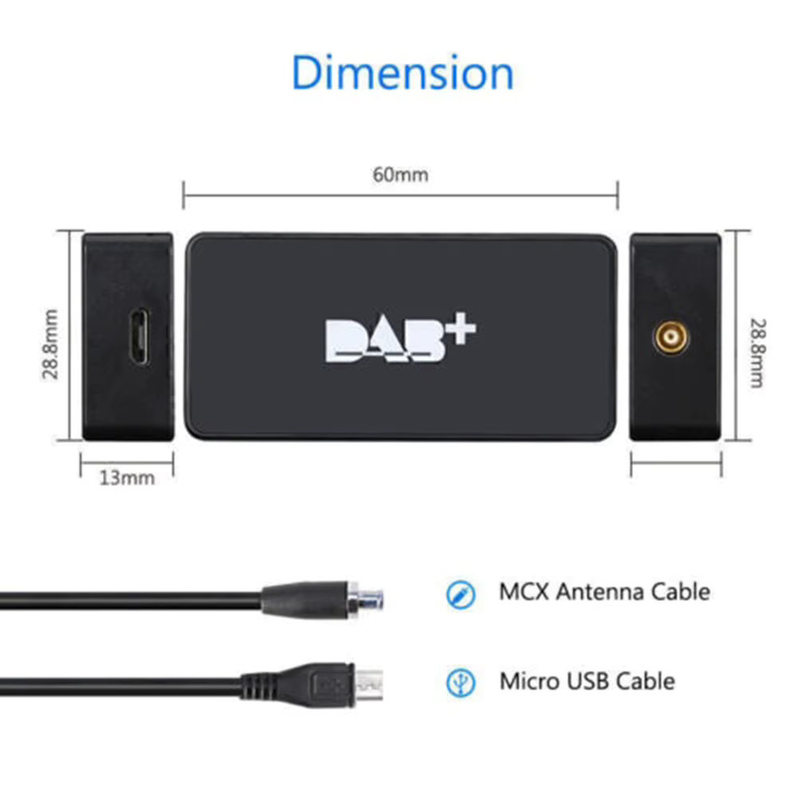 ESSGOO DAB+ Digitalradio-Box mit USB-Schnittstelle und Antenne für VW Autoradios, Schwarz - Bild 4