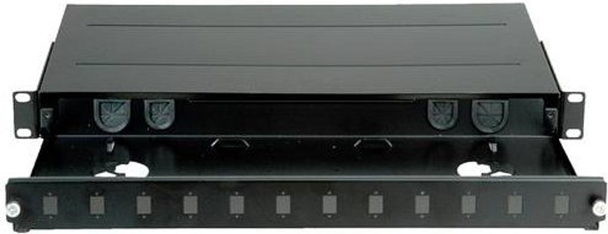 ROLINE LWL-Gehäuse leer, 1 HE, 12x SC-Simplex oder LC-Duplex, schwarz, 19 Zoll, Breite: 48,30 cm - Bild 2
