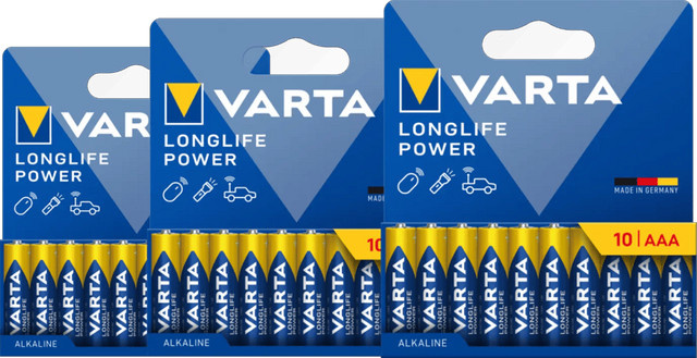 Varta Longlife Power AAA Batterien, 30 Stück, Blau - Bild 1