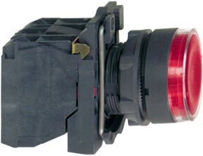 Schneider Electric Leuchtdrucktaster XB5AW34B5, Farbe: Rot, 24V, 1Ö, IP66, IP67, IP69, IP69K, B/T/H: 57 x 30 x 42 mm - Bild 1