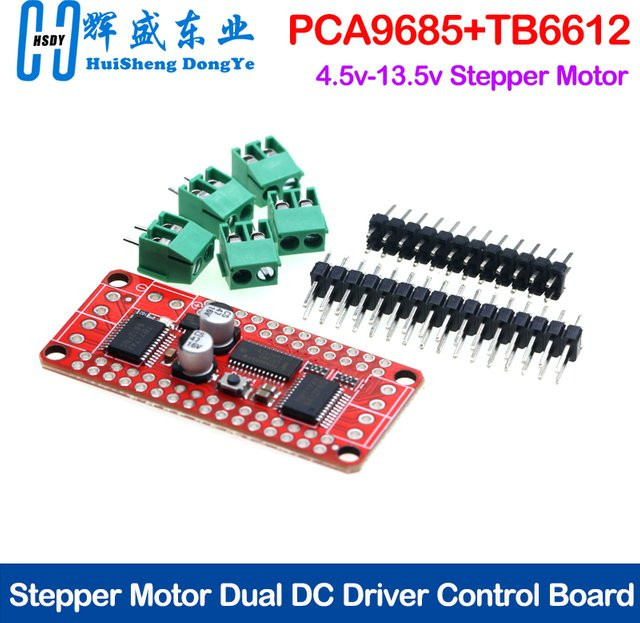 HUISHENGYUFA PCA9685 TB6612 Stepper Motor und Dual DC Driver Control Board in Rot für Arduino-Projekte - Bild 1