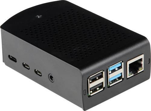 JOY-IT Aluminiumgehäuse für Raspberry Pi 4 B in Schwarz - Bild 1