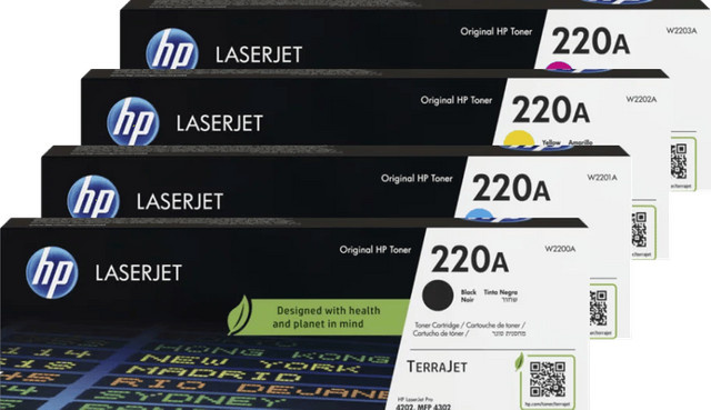 HP 220A LaserJet Toner Multipack für HP Color LaserJet Pro 4302, Mehrfarbig - Bild 1