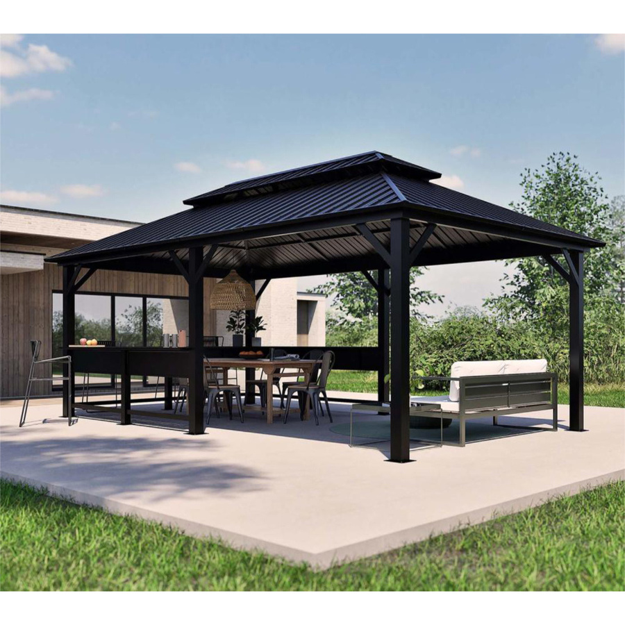 Sojag Pavillon Bondi 1220 Schwarz B/T/H: 598,7 x 363,8 x 307 cm - Bild 3